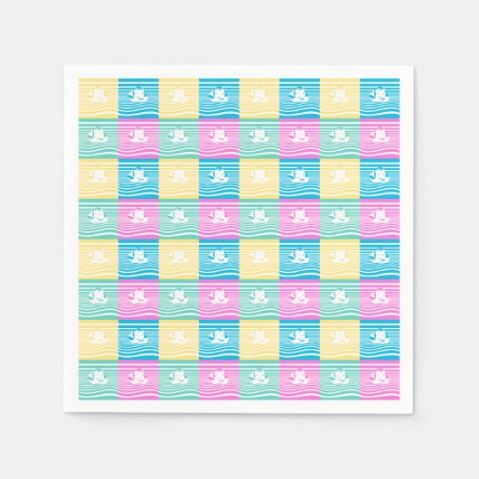 Sailing van het scheepspatroon servet (Voorkant)