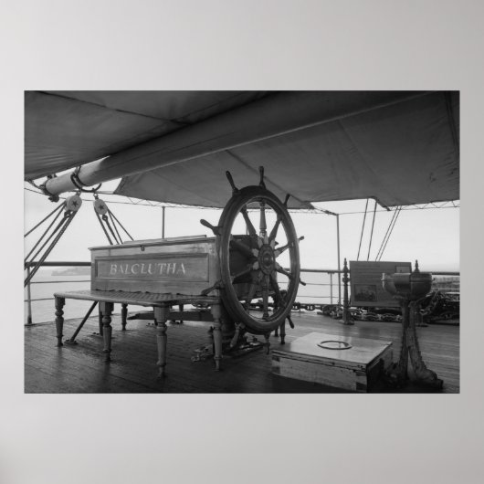 Sailing van stuurwiel poster (Voorkant)