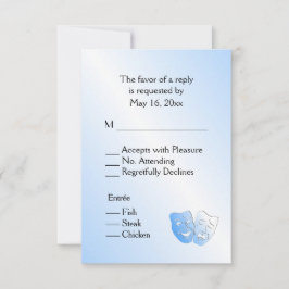 Sailing van theater RSVP met menukeuze van entree Kaartje