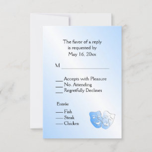 Sailing van theater RSVP met menukeuze van entree Kaartje