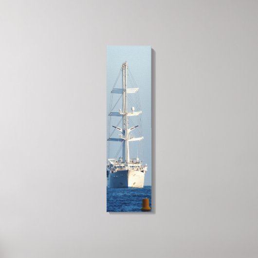 Sailing Vessel Head-on Uitzicht Canvas Art Afdruk (Voorkant)