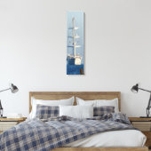 Sailing Vessel Head-on Uitzicht Canvas Art Afdruk (Insitu (Slaapkamer))