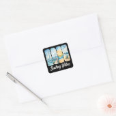 Sailing Vibes - Voel de oceaan Vierkante Sticker (Envelop)
