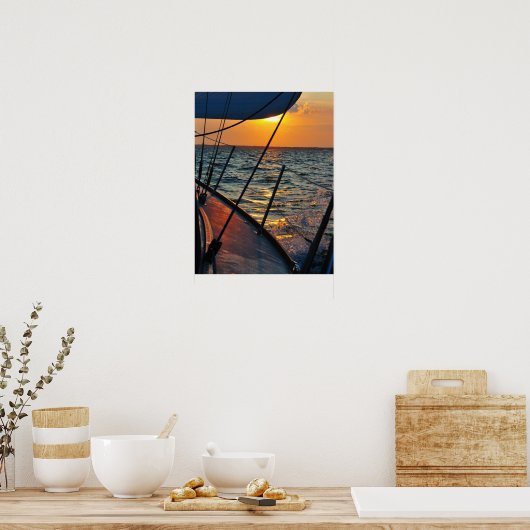Sailing West Canvas Print (Keuken)