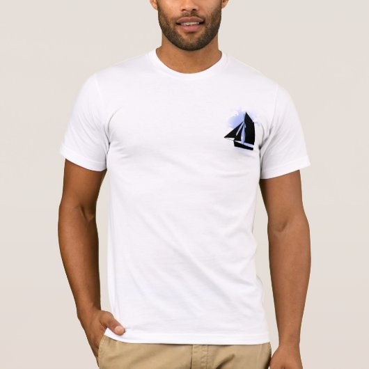 Sailing World Sail Boat Mannen Tee Shirt (Voorkant)
