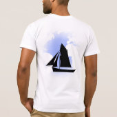 Sailing World Sail Boat Mannen Tee Shirt (Achterkant)