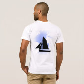 Sailing World Sail Boat Mannen Tee Shirt (Achterkant volledig)