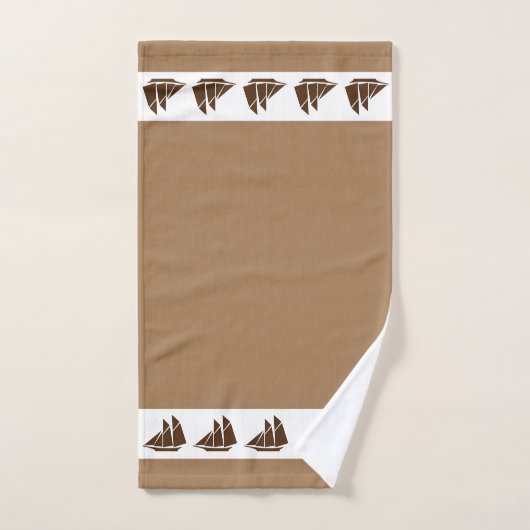 Sailing Yachts op bruin Bad Handdoek (Handdoek)