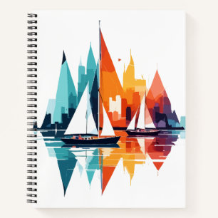Sailing Zee Calm Tranquil Ocean Outdoors Adventure Notitieboek