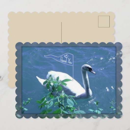 Sailing Zwan Hartelijk dank Kaart (Voorkant / Achterkant)