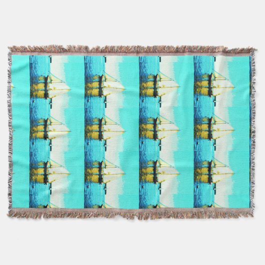 Sailingschoeners gooien dekens deken (Voorkant)