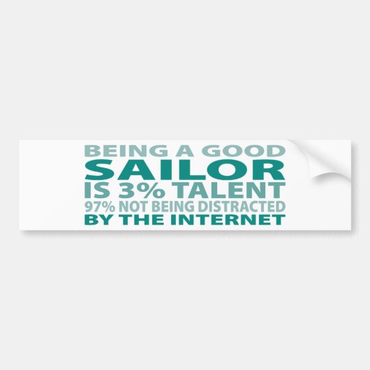 Sailor 3% Talent Bumpersticker (Voorkant)