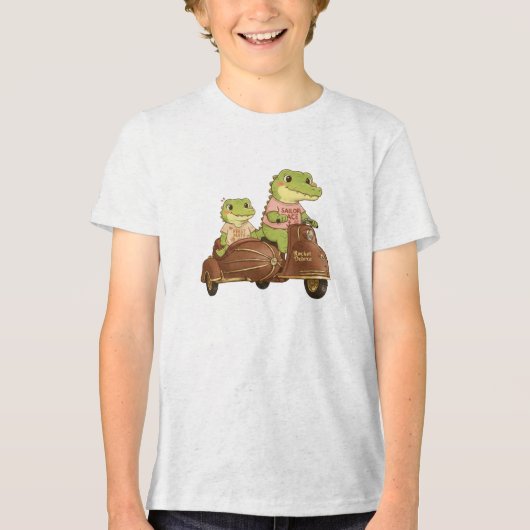 Sailor Ace en Eerste Stuurman Gator Duo - Retro Av Tri-Blend Shirt (Voorkant)