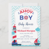 Sailor, Ahoy... Het is een Baby shower. Kaart (Voorkant)