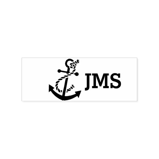 Sailor Anchor Monogram Wood Stempel (Afrduk)