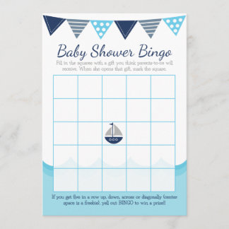 Sailor Baby Bingo Game Card Programmakaart