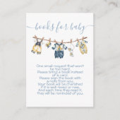 Sailor Baby shower Clothesline Breng een boek Informatiekaartje (Voorkant)