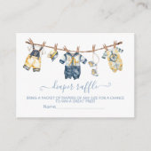 Sailor Baby shower Clothesline Luier Raffle Informatiekaartje (Voorkant)