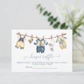 Sailor Baby shower Clothesline Luier Raffle Kaart (Staand voorkant)