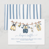 Sailor Baby shower Clothesline Luier Raffle Kaart (Voorkant / Achterkant)