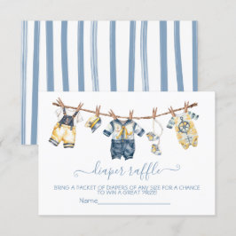Sailor Baby shower Clothesline Luier Raffle Kaart