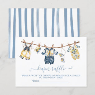 Sailor Baby shower Clothesline Luier Raffle Kaart