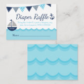 Sailor Baby Shower – Diaper Raffle Card Plaatskaartje (Voorkant / Achterkant)