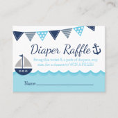 Sailor Baby Shower – Diaper Raffle Card Plaatskaartje (Voorkant)