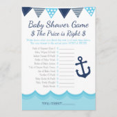 Sailor Baby Shower – The Price is Right Game Programmakaart (Voorkant)
