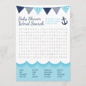 Sailor Baby Word Search Game Card Programmakaart (Voorkant)