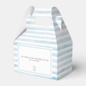 Sailor Beer Blue Stripe Baby shower Bedankdoosjes (Achterkant)