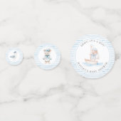 Sailor Beer Blue Stripe Baby shower Confetti (Achterkanten)