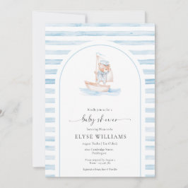 Sailor Beer Blue Stripe Baby shower Kaart