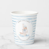 Sailor Beer Blue Stripe Baby shower Papieren Bekers (Voorkant)