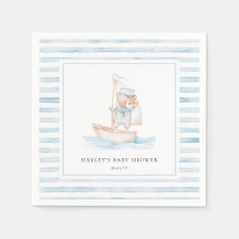 Sailor Beer Blue Stripe Baby shower Servet