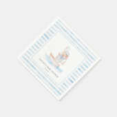 Sailor Beer Blue Stripe Baby shower Servet (Hoek)