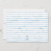 Sailor Beer Blue Stripe Foto Eerste Verjaardag Kaart (Achterkant)