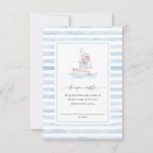 Sailor Beer Blue Stripe Raffle Ticket Insert Kaart