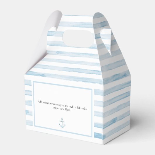 Sailor Beer Blue Stripe Verjaardag Bedankdoosjes (Achterkant)