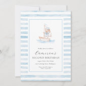 Sailor Beer Blue Stripe Verjaardag Kaart (Voorkant)