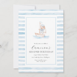 Sailor Beer Blue Stripe Verjaardag Kaart