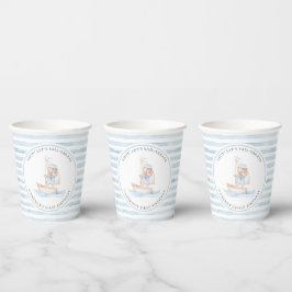 Sailor Beer Blue Stripe Verjaardag Papieren Bekers