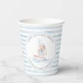 Sailor Beer Blue Stripe Verjaardag Papieren Bekers (Voorkant)