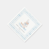 Sailor Beer Blue Stripe Verjaardag Servet (Hoek)