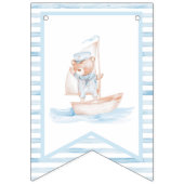 Sailor Beer Blue Stripe Verjaardag Vlaggetjes (Eerste vlag)