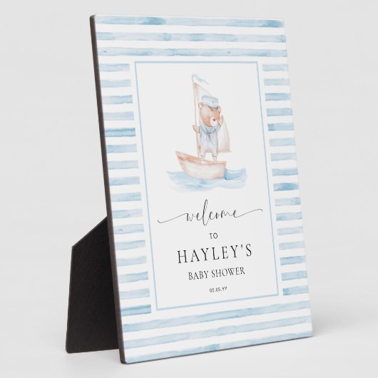 Sailor Beer Blue Stripe Welkom Fotoplaat (Zijkant)