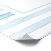 Sailor Beer Blue Stripe Welkom Poster (Hoek)