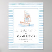 Sailor Beer Blue Stripe Welkom Poster (Voorkant)