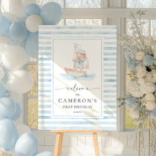 Sailor Beer Blue Stripe Welkom Poster