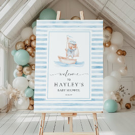 Sailor Beer Blue Stripe Welkom Poster